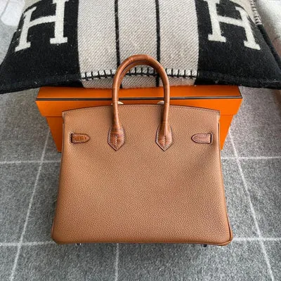 BIRKIN 25 TOUCH MISSISSIPPIENSIS ALLIGATOR LEATHER & TOGO LEATHER GOLD WITH PALLADIUM HARDWARE (PHW) - 2