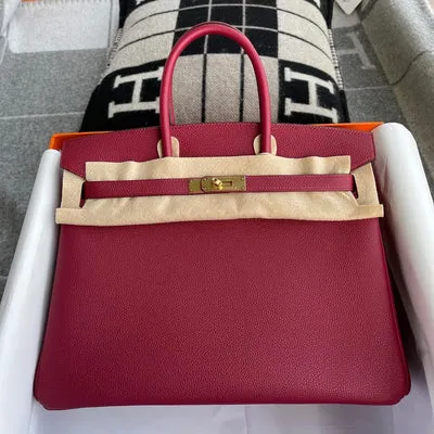 BIRKIN 35 TOGO LEATHER ROUGE GRENAT WITH GOLD HARDWARE (GHW) - 1