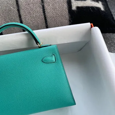 MINI KELLY II (20) EPSOM LEATHER VERT VÉRONE WITH GOLD HARDWARE (GHW) - 3