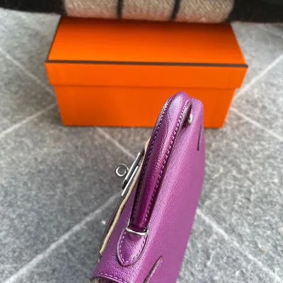 MINI KELLY II (20) CHEVRE LEATHER ANEMONE WITH PALLADIUM HARDWARE (PHW) - 3