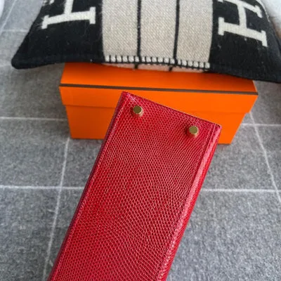 KELLY 25 LIZARD LEATHER ROUGE WITH GOLD HARDWARE (GHW) - 6