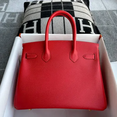 BIRKIN 25 EPSOM LEATHER ROUGE CASAQUE WITH GOLD HARDWARE (GHW) - 2