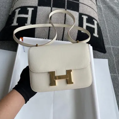 CONSTANCE 18 (MINI) SWIFT LEATHER CRAIE WITH GOLD HARDWARE (GHW) - 1