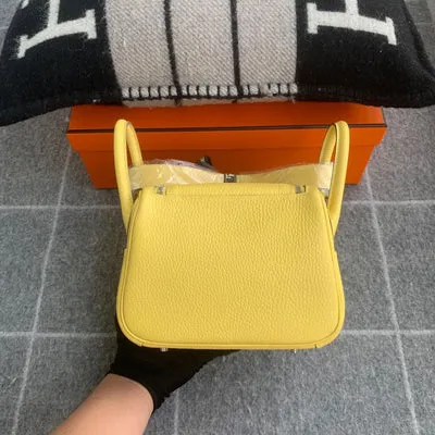 MINI LINDY 20 CLEMENCE LEATHER LIME WITH PALLADIUM HARDWARE (PHW) - 2