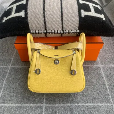 MINI LINDY 20 CLEMENCE LEATHER LIME WITH PALLADIUM HARDWARE (PHW) - 1