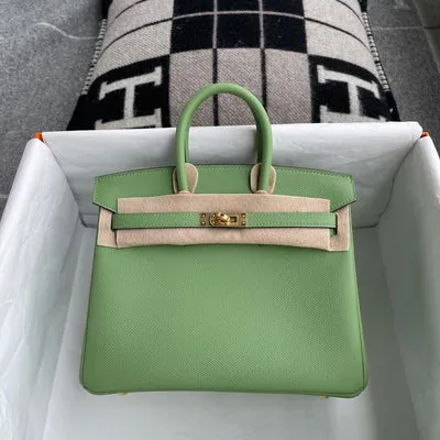 BIRKIN 25 EPSOM LEATHER VERT CRIQUET WITH GOLD HARDWARE (GHW) - 1