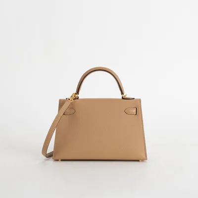 MINI KELLY II (20) EPSOM LEATHER CHAI WITH GOLD HARDWARE (GHW) - 3