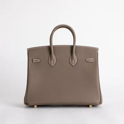 BIRKIN 25 TOGO LEATHER ETOUPE WITH GOLD HARDWARE (GHW) - 2