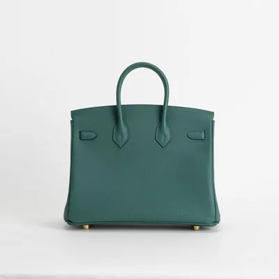 BIRKIN 25 TOGO LEATHER MALACHITE WITH GOLD HARDWARE (GHW) - 3