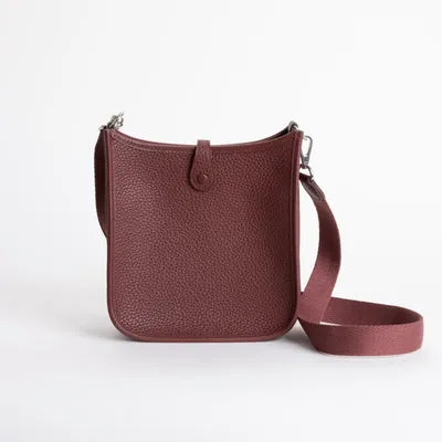 MINI EVELYNE (TPM) CLEMENCE LEATHER ROUGE H WITH PALLADIUM HARDWARE (PHW) - 2