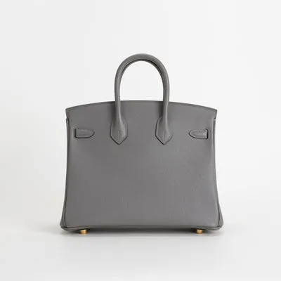 BIRKIN 25 EPSOM LEATHER GRIS MEYER WITH GOLD HARDWARE (GHW) - 3
