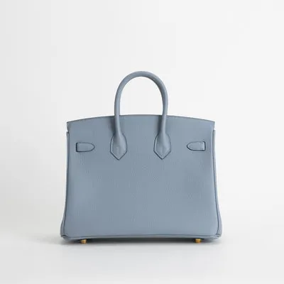 BIRKIN 25 TOGO LEATHER BLEU LIN WITH GOLD HARDWARE (GHW) - 2