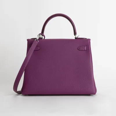 KELLY 28 TOGO LEATHER ANEMONE WITH PALLADIUM HARDWARE (PHW) - 3