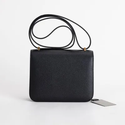 CONSTANCE 18 (MINI) EPSOM LEATHER NOIR (BLACK) WITH GOLD HARDWARE (GHW) - 2