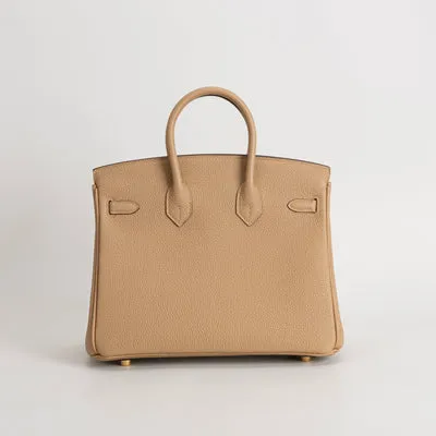 BIRKIN 25 TOGO LEATHER CHAI WITH GOLD HARDWARE (GHW) - 3