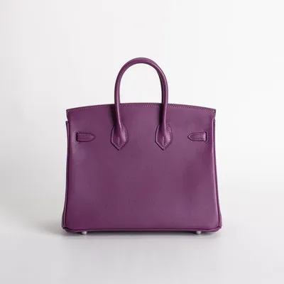 BIRKIN 25 SWIFT LEATHER ANEMONE WITH PALLADIUM HARDWARE (PHW) - 2