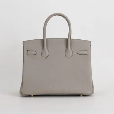 BIRKIN 30 TOGO LEATHER GRIS ASPHALTE WITH GOLD HARDWARE (GHW) - 3