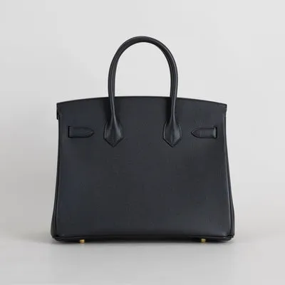 BIRKIN 30 EPSOM LEATHER NOIR (BLACK) WITH GOLD HARDWARE (GHW) - 4