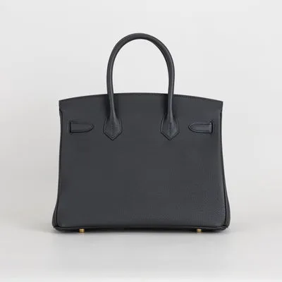 BIRKIN 30 TOGO LEATHER NOIR (BLACK) WITH GOLD HARDWARE (GHW) - 3