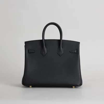 BIRKIN 25 TOGO LEATHER NOIR (BLACK) WITH GOLD HARDWARE (GHW) - 3