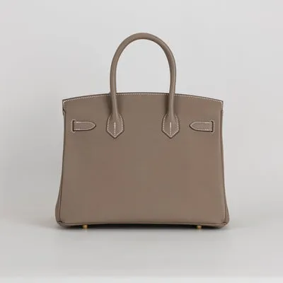 BIRKIN 30 TOGO LEATHER ETOUPE WITH GOLD HARDWARE (GHW) - 3