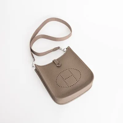 MINI EVELYNE (TPM) CLEMENCE LEATHER ETOUPE WITH PALLADIUM HARDWARE (PHW) - 6