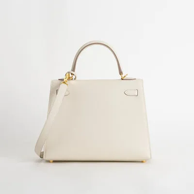 KELLY 25 EPSOM LEATHER CRAIE WITH GOLD HARDWARE (GHW) - 3