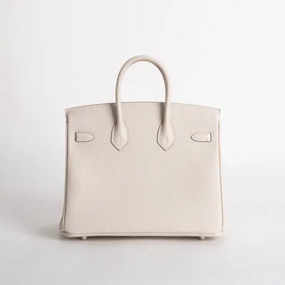 BIRKIN 25 TOGO LEATHER CRAIE WITH PALLADIUM HARDWARE (PHW) - 2