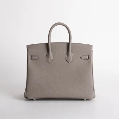BIRKIN 25 TOGO LEATHER GRIS ASPHALTE WITH PALLADIUM HARDWARE (PHW) - 2