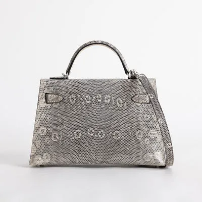 MINI KELLY II (20) OMBRE LIZARD LEATHER WITH PALLADIUM HARDWARE (PHW) - 2
