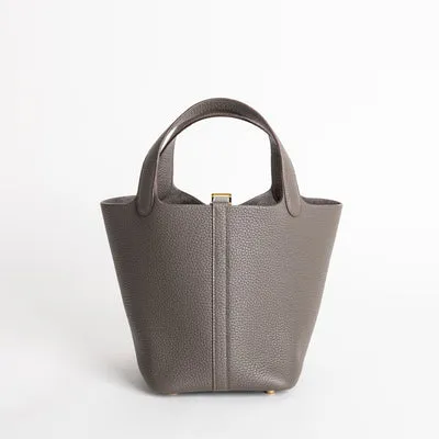 PICOTIN 18 LOCK CLEMENCE LEATHER ETAIN WITH GOLD HARDWARE (GHW) - 2