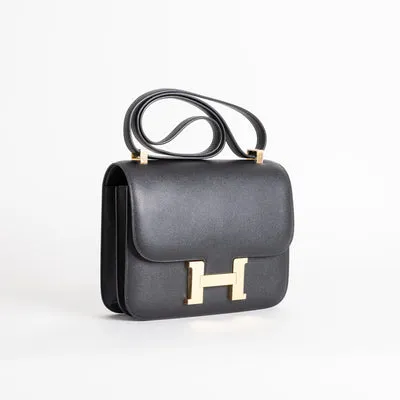 CONSTANCE 24 EPSOM LEATHER NOIR (BLACK) WITH GOLD HARDWARE (GHW) - 3