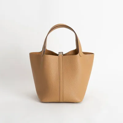 PICOTIN 22 LOCK CLEMENCE LEATHER BISCUIT WITH PALLADIUM HARDWARE (PHW) - 3