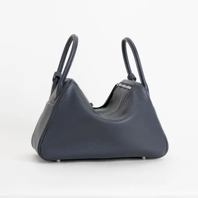 LINDY 30 CLEMENCE LEATHER BLEU NUIT WITH PALLADIUM HARDWARE (PHW) - 3