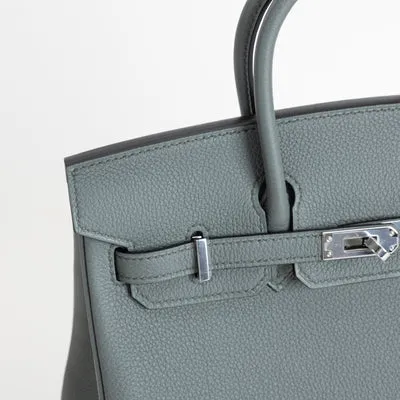 BIRKIN 25 TOGO LEATHER VERT AMANDE WITH PALLADIUM HARDWARE (PHW) - 5