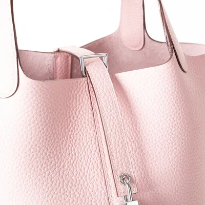 PICOTIN 18 LOCK CLEMENCE LEATHER ROSE SAKURA WITH PALLADIUM HARDWARE (PHW) - 4