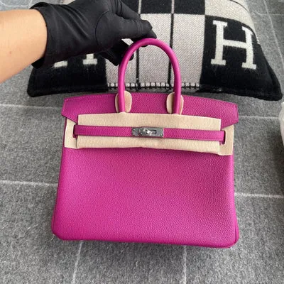 BIRKIN 25 TOGO LEATHER ROSE POURPRE EITH PALLADIUM HARDWARE (PHW) - 1