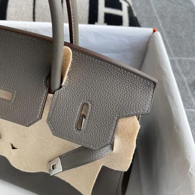 BIRKIN 30 TOGO LEATHER ETAIN WITH PALLADIUM HARDWARE (PHW) - 5