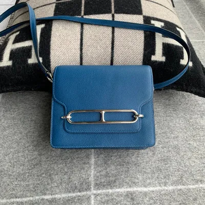 MINI ROULIS (18) EVERCOLOR LEATHER BLEU SAPPHIR WITH PALLADIUM HARDWARE (PHW) - 1