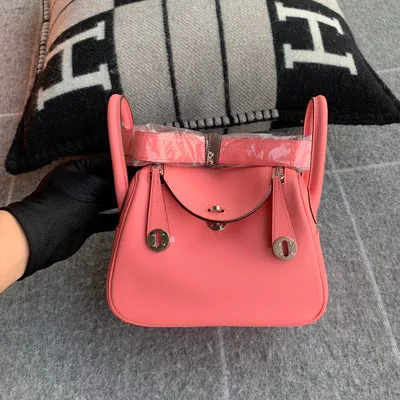 MINI LINDY 20 SWIFT LEATHER ROSE D'ETE WITH PALLADIUM HARDWARE (PHW) - 1