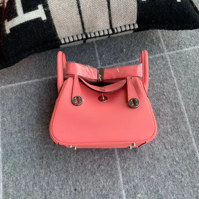 MINI LINDY 20 SWIFT LEATHER ROSE D'ETE WITH PALLADIUM HARDWARE (PHW) - 3