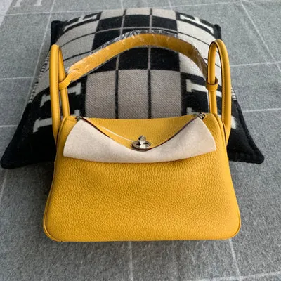 LINDY 26 CLEMENCE LEATHER JAUNE AMBRE WITH PALLADIUM HARDWARE (PHW) - 1