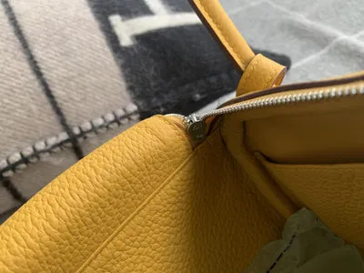 LINDY 26 CLEMENCE LEATHER JAUNE AMBRE WITH PALLADIUM HARDWARE (PHW) - 4