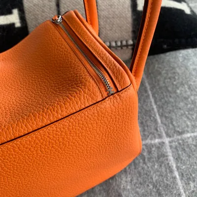 LINDY 26 CLEMENCE LEATHER ORANGE WITH PALLADIUM HARDWARE (PHW) - 4