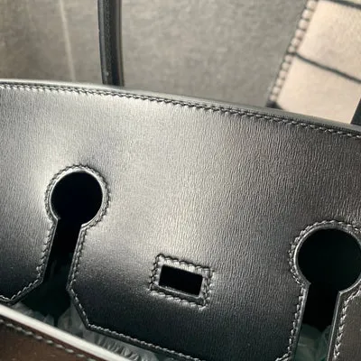 BIRKIN 35 SO BLACK BOX CALF LEATHER WITH PVD BLACK HARDWARE (LIMITED) - 5