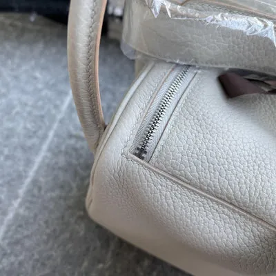 MINI LINDY 20 CLEMENCE LEATHER PEARL GREY WITH PALLADIUM HARDWARE (PHW) - 7