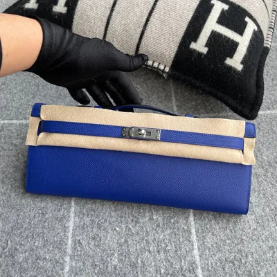 KELLY CUT EPSOM LEATHER BLEU ELECTRIC WITH PALLADIUM HARDWARE (PHW) - 1