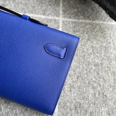 KELLY CUT EPSOM LEATHER BLEU ELECTRIC WITH PALLADIUM HARDWARE (PHW) - 6