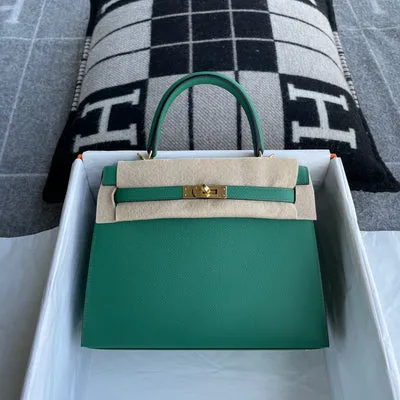 KELLY 25 EPSOM LEATHER MALACHIT WITH GOLD HARDWARE (GHW) - 1