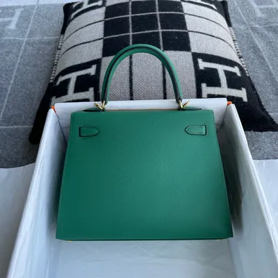 KELLY 25 EPSOM LEATHER MALACHIT WITH GOLD HARDWARE (GHW) - 3